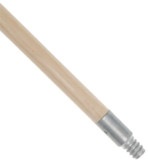 Manche en bois avec filetage en métal 