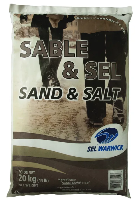Sel à déglaçage et sable