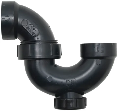 Siphon en P ajustable avec vidange