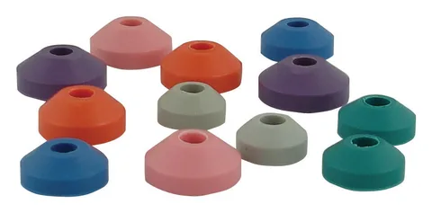 Assortiment de rondelles biseautées de couleur 