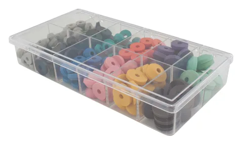 Assortiment de rondelles biseautées de couleur 