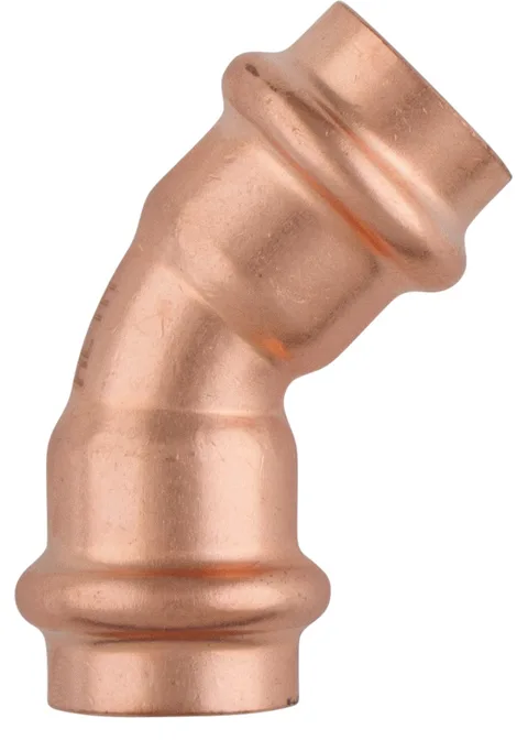 Coude pression 45D en cuivre à presser