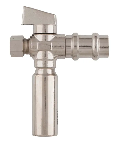 Mini valve à bille 1/4 de tour à presser x comp avec antibélier 