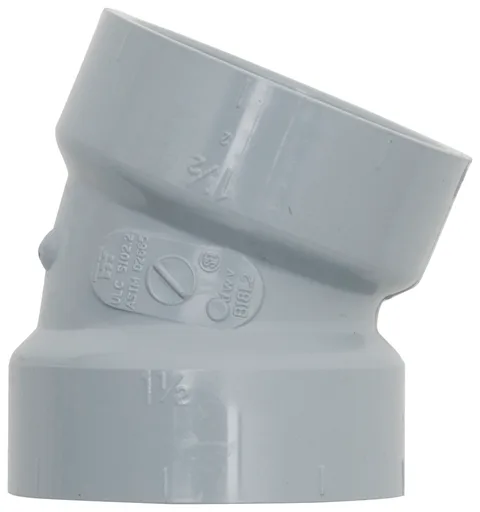 Coude 22,5D DWV en PVC 