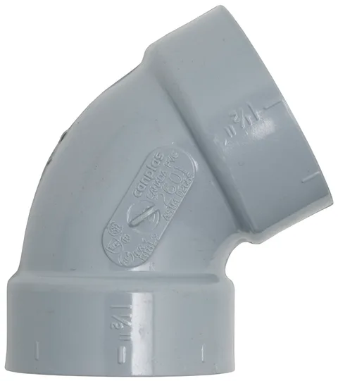 Coude 60D DWV en PVC 