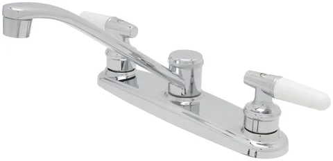 Robinet à 2 poignées droites blanches 