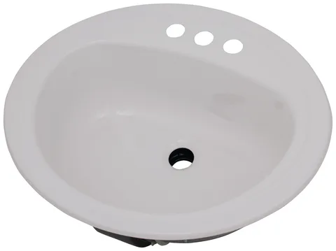 Lavabo en acier émaillé 3 trous