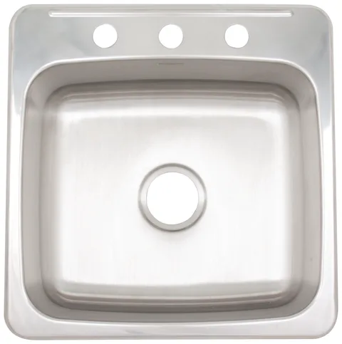 Évier de cuisine simple 3 trous