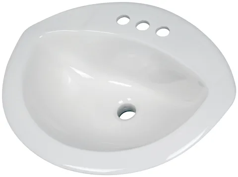 Lavabo en porcelaine de style Crane Coronette 3 trous