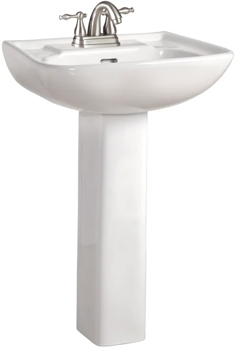 Lavabo sur pied en porcelaine 3 trous
