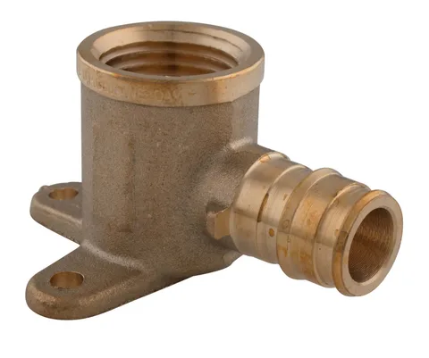 Coude de fixation 90D pex-A en laiton 