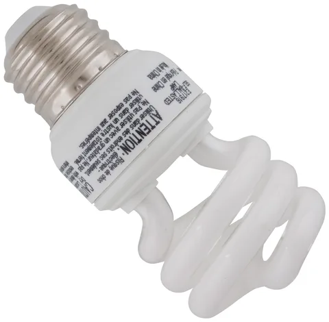 Lumière compacte fluorescente spirale