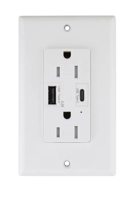 Prise décorative USB-A et C