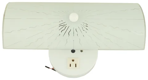 Luminaire de vanité rectangulaire avec prise 