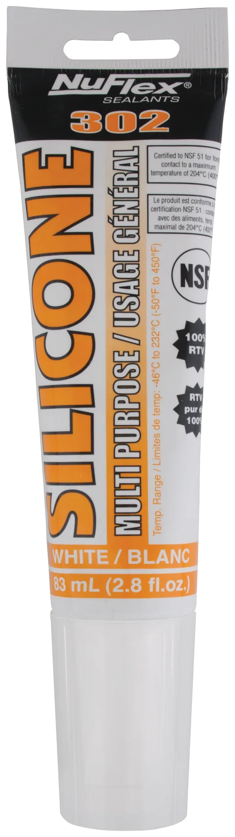 Calfeutrant silicone tout usage 